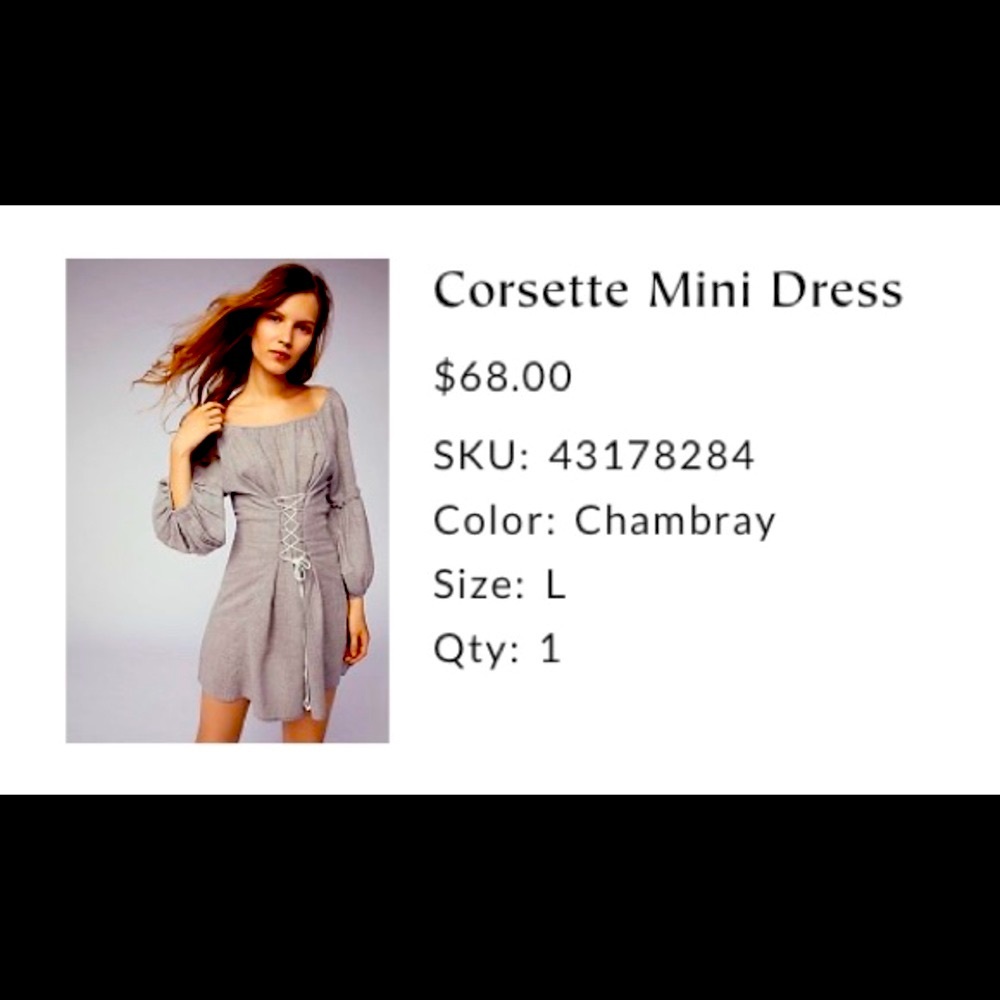 Free People corsette NWT size L